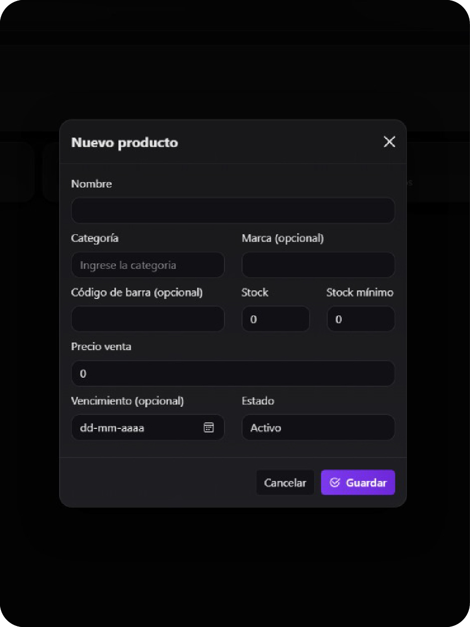 Sistema de gestion para Tiendas 2